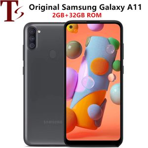 삼성 갤럭시 A11 A115U 6.4 인치 잠금 해제 휴대 전화 2GB RAM 32GB ROM 카메라 GSM LTE 13MP 단일 SIM Android 스마트 폰