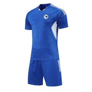 Bósnia-Herzegovina Fatos de treino masculino verão camisa de treinamento esportivo ao ar livre esportes terno de manga curta camisa esportiva de lazer