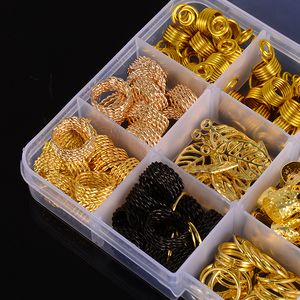 200pcs Hair Coil Dreadlocks Braid Rings Cuffs Beads Diy Accessories Jewelry Pendants Bead Cuff 220409