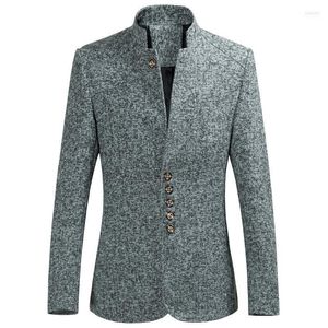 Мужские костюмы Blazers M-4XL 2022 Стиль высокого качества Blazer Men Stand Slim Fit BM01 Masculino Terno Masculino1