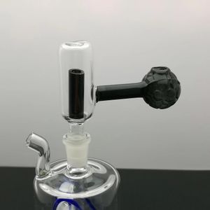 Glass pipe Oil Burner bong hookah Smoking Color football filter glass boiler pipe fittings 10mm