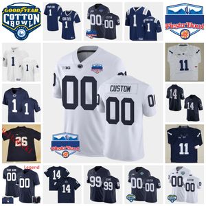 2022 NCAA Personalizado Penn State Nittany Leões Stitched Football Jersey Norval Black Jersey 10 John Lovett 16 Khalil Dinkins 6 Cam Sullivan-Brown 55 Fadorma Mulbah Jerseys