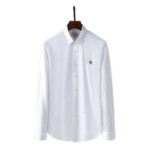 Mens tröjor topp liten hästkvalitet bubbbär broderi blus långärmad sold färg smal passform casual affärskläder långärmad tröja storlek multipla färg m-3xl # 24