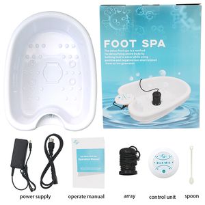 Pediluvio con macchina per massaggio disintossicante ionico con massaggio alla linfa del piede Ion Cleanse Aqua Cell Spa Ion Detox Relief Pain Foot Massage + Basin