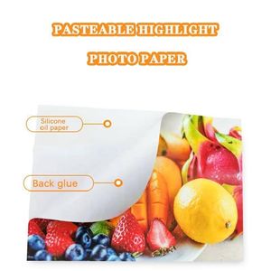 Neu Hochglanz gummiertes A4 Inkjet-Druck A3 selbstklebendes A5 A6 Stick 135g150g Fotopapier klebrig 201009