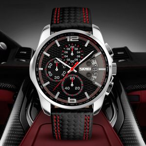 Orologi da polso da polso Cintura da uomo d'affari impermeabile da 46 mm Cronometro al quarzo Passion Racing Fashion Sports Watch