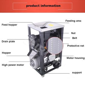 Elektrische Edelstahl-Gemüsezerkleinerer-Maschine, Hähnchengestell, Fisch, Schweinefleisch, Knochenmühle, Küche, Küchenmaschine