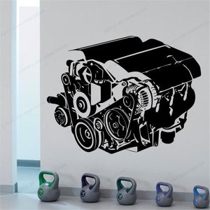 Wall Stickers Auto Repair Service Garage Decal Car Engine Sticker Workshop Decor WaterproofHJ641