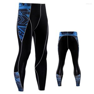 Herrbyxor Herrkomprimering leggings coolmax snabba torra svarta stretch tights i full längd bantsmens drak22