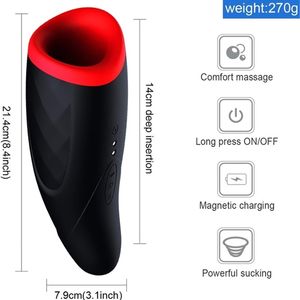 Wholesale vibrator lips resale online - Vibrator Red Massager Lips Flame New Aircraft Cup Suction Allows Electric Masturbation Vibration Men s Sex Products