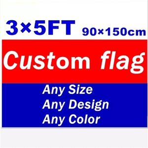 Flaggor och banners dekorera Anpassad alla storlekar Flying Polyester Advertising Sports Decoration Club Party D220704