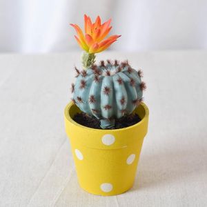 Decorative Flowers & Wreaths Simulation Potted Plants Fake Cactus Tropical Desert Thorn Ball For Home Decor Indoor Succulent Plant