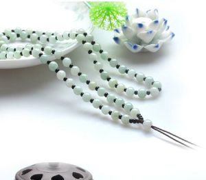 Steen Nieuwe Jade Ketting String Cord Hanger Natural Beads Circle mm Beads