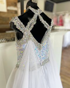 Glamour Little Girls' Velvet Sequin Custom Dress with Cape Crystals Beading for Pageant Formal Party Events 2024