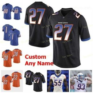 Thr Maglie NCAA College Boise State Broncos 40 Tyrone Crawford 6 CT Thomas 8 DeMarcus Lawrence Sean Modster 81 Akilian Butler Calcio personalizzato