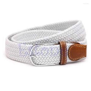 Belts Colors Fashion Men's Stretch Belt Premium Leather Golf Wide Elastic WaistbandBelts Fier22