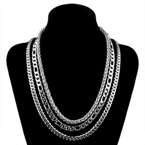 Wholale Fashion Classic Stainls Steel Cuban Link Chain Necklace for Women Men smycken
