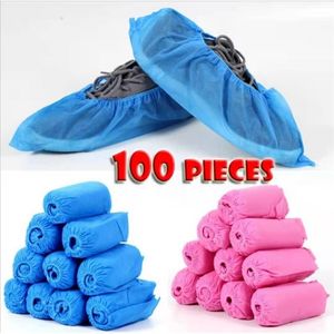 100pcs Non-woven Shoe Cover Disposable Shoes Boot s Non Slip For Household el Bootie Water Resistant 220427