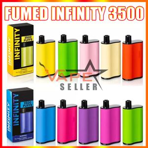 Fumed Infinity 3500 Puffs Do jednorazowy Vape Pen e papieros z baterią 1500 mAh 12 ml Prefilled POD Zestaw pudełkowy
