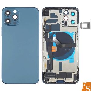 For iPhone 11 12 Pro Max 11PRO X XS XSMax XR 8G 8Plus Housing Full With Parts Assembly Complete Battery Cover Rear Door Middle Frame Chassis With Flex Cable