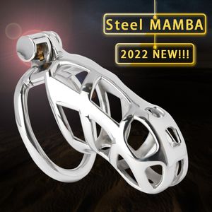 Quality Male Chastity Device Cage Chastity Belt With 4 Penis Cock Ring Sex Toy Silver