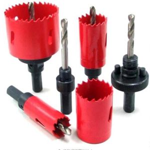 Professionella handverktygssatser 16-45mm M42 Höghastighetsstål Bi-metallhål Såg Cutter Drill Bit Set Metal Opener Power for Wood Bench DrillProfe