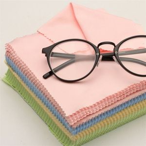 Wholesale 100PCS Cleaning Cloth Microfiber Eyeglasses Cleaner Glasses Cloth Screen Cleaner Glasses Accessories Multi Lens Wipes 201021