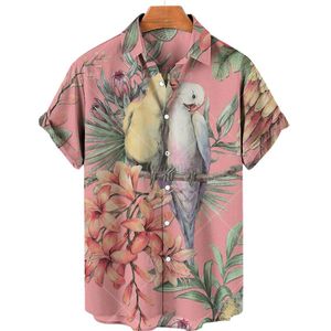 Men's Casual Shirts Men's 3D Printed Short Sleeve Shirt Hawaiian Lapel And Single Button Fashion Summer Large 5XL 2022Men's