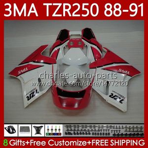 Kit de feiras para Yamaha TZR-250 TZR250 TZR 250 R RS RR 88 89 90 91 ABS TRABALHO 115NO.68 YPVS 3MA TZR250R TZR250RR 1988 1989 1990 1991 TZR250-R 88-91 Moto Corpo Vermelho Branco Novo