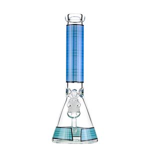 14.3-Inch Light Blue Beaker Glass Bong: Cool Horizon, Diffused Downstem Percolator, 14mm Female Joint