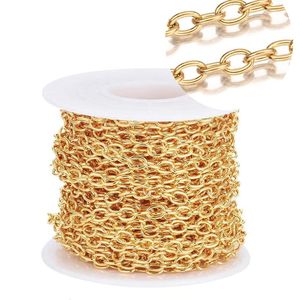Correntes no atacado de 1 metro largura de 2 mm a 5 mm de aço inoxidável o Rolo Link Link Chain Bulk Colar para pulseira de jóias DIY