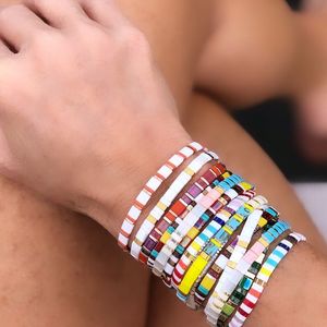 Japanska Miyuki Tila pärlor strängar armband sommarsmycken för kvinnor gåva