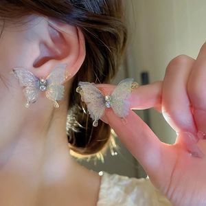 Ciondola gli orecchini della farfalla del diamante del lampadario a bracci Orecchini di modo di disegno del Giappone e della Corea del Sud del posticino
