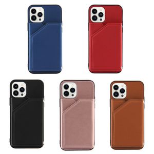 Pure skin feel Portafoglio in pelle per iPhone 14 13 12 11 Pro X XR XS Max 7 8 Plus Porta carte di credito Cover posteriore