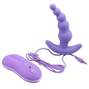 10 hastigheter vibrerande analpärlor Plug Vibrator fjärrkontroll manlig prostata massager sexiga leksaker för män kvinnlig onani