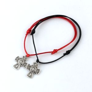 20 pcs Jesus Cristo Crucifixo Cross Pingente Pulseiras Para As Mulheres Homens Católicos Cristãos Jóias Presente B-248