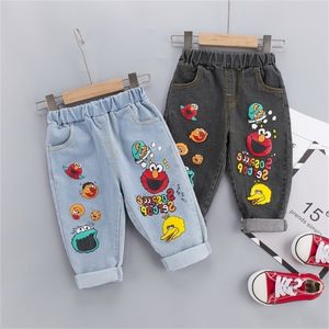 ربيع الأطفال جينز عالي الجودة بويز الفتيات ثقوب الموضة جينز جينز جينز للأولاد Denim Denim Pants Studdler Leggings LJ201127