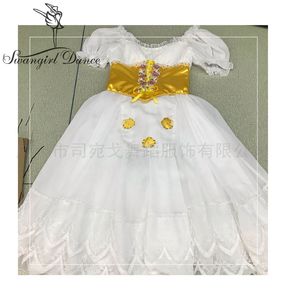 노란 coppelia yagp comeption 발레 댄스 드레스 의상 여자를위한 여자 사용자 정의 만든 전문 드레스 BT4035