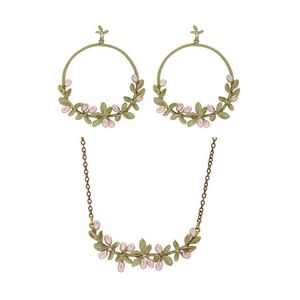 Earrings & Necklace CSxjd 2022 Genuine Version Plant Jewelry Thyme Natural Pearl And EarringsEarrings