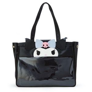 Torby wieczorowe Moda Skórzany Torba Na Ramię Cute Kawaii Przezroczyste Clear Duże na Damskie Panie Różowe Czarne Top Ręko-Handbag