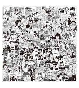 200Pcs Lot Black and White Anime Mixed Graffiti Stickers Skate Accessories Waterproof Vinyl Cartoon Sticker for Laptop Waterbottle Phone Skateboard Luggage