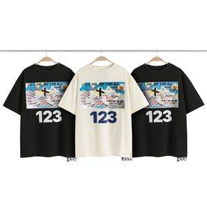 T-shirt oversize Uomo Donna 1 T-shirt di alta qualità T-shirt Vintage Stampa TEE TOP