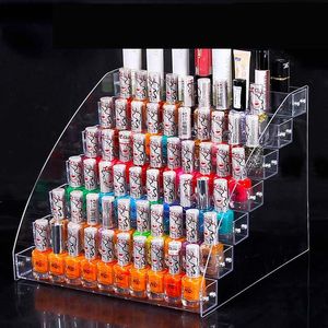 Hooks & Rails Multi-layer Optional Rack Storage Acrylic Clear Nail Polish Cosmetic Varnish Display Stand Holder Manicure Tool Organizer