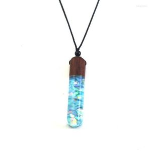 Pendant Necklaces Leanzni The Nature Of Intimate Parts Wood Resin Chains And Pendants Fashion Creative Men Women Jewelry