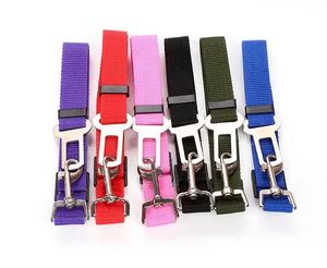 6 colori Cat Dog Car Safety Seat Belt Harness Regolabile Pet Puppy Pup Hound Veicolo Cintura di sicurezza Guinzaglio per cani 500 pezzi F0801