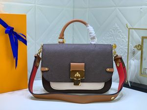 Original högkvalitativ Tote Vaugirard Designer Luxury Handväskor Purses One Handle Georges Bag Women Brand Tote Printing Metal Lock Real Leather Shoulder Bags