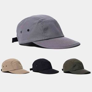 Suave Brim 5 Painel Camp Cap Bonés Beisebol Beach Sun Chapéu Verão Supback Homens Mulheres Mulheres Mulheres Viseira Hip Hop Golf Sports AA220325