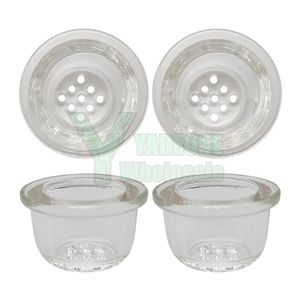 Tigela de vidro de substituição de 9 furos para tubo de silicone Tela de inserção de vidro de borosilicato Tigelas perfeitas para a maioria dos cachimbos de borracha para fumar YAREONE atacado