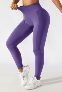 Sömlösa yogapåsar hög midja bantning persika höft höjer byxor sport tights löpande fitness byxor kvinnor