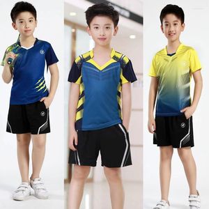 Men's Polos Badminton Tshirt Boys Sports Uniform Kids Tenis Mujer Child Table Tennis Sets Shirt With Shorts Girls Running WearMen's Mild22